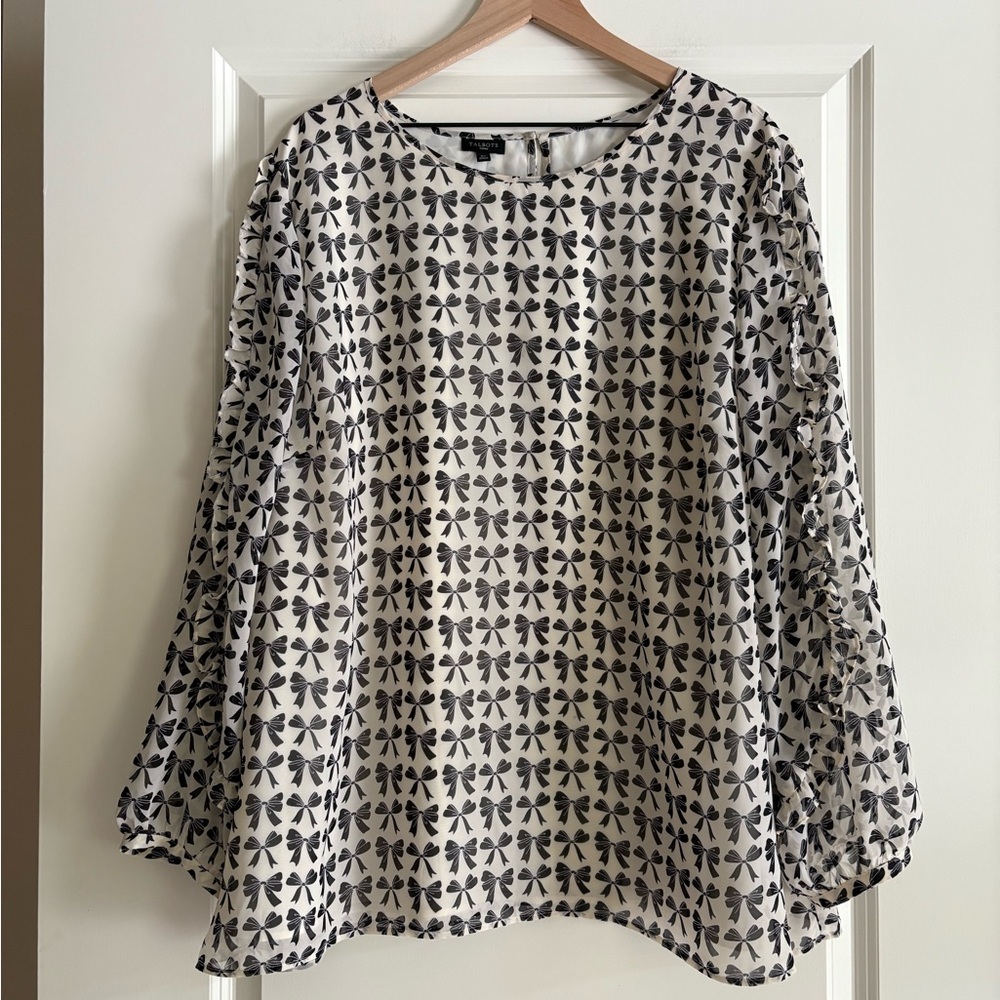 Talbots Woman Women’s Blouse with Bow Detail
